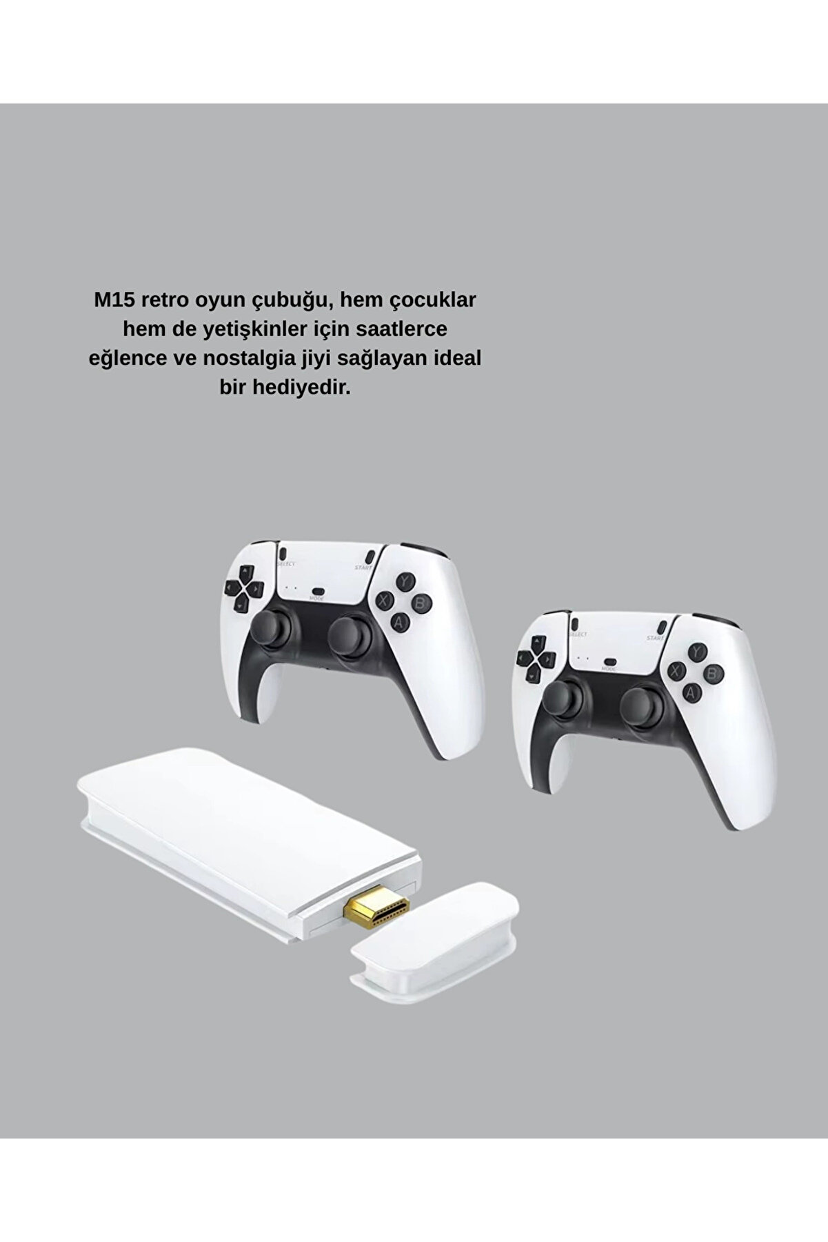 2 Kollu Kablosuz 4K Tv Uyumlu Klasi̇k Oyun Konsolu