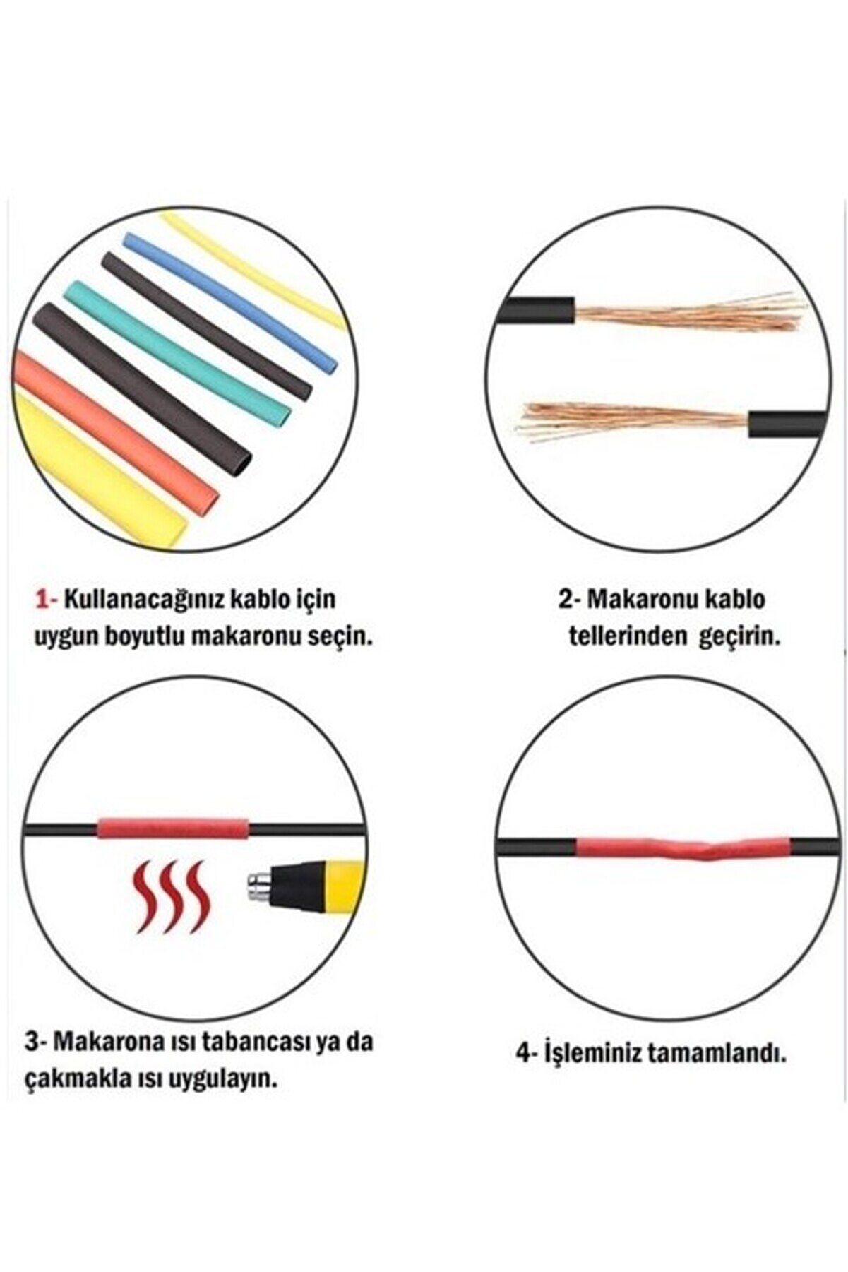 Go İthalat 164 Par&ccedil;a Set Isıyla Daralan Makaron Kablo Koruyucu Kılıf (5258)