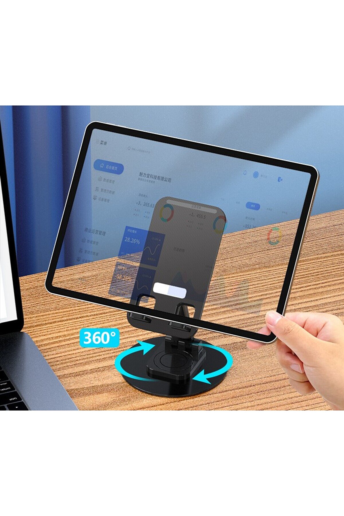 Go İthalat Katlanabi̇li̇r Telefon Tutucu Stand Yuvarlak Tabanlı (4457)