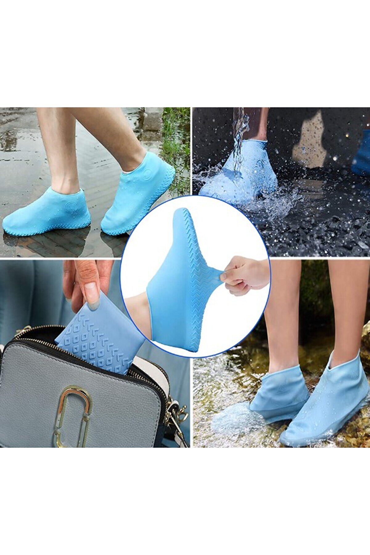 Go İthalat Si̇li̇kon Ayakkabı Kılıfı Kaymaz Su Ki̇r Ge&ccedil;i̇rmez L Beden Si̇yah (4457)