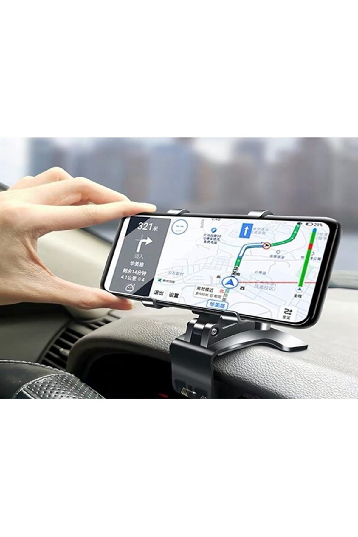 Go İthalat Araba G&ouml;sterge &Uuml;st&uuml;ne Takılan 360 Oynar Başlıklı Telefon Tutucu (4457)