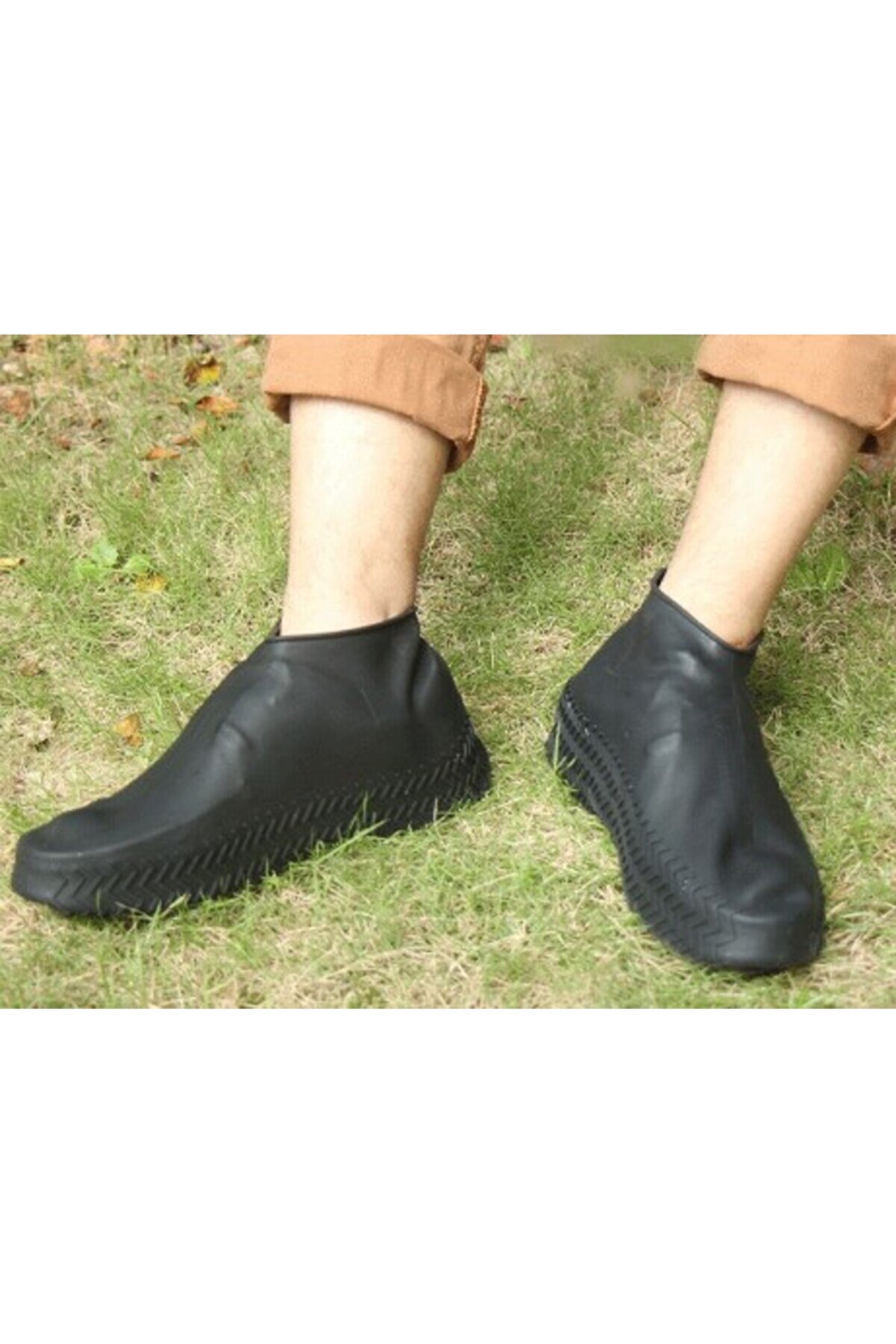 Go İthalat Si̇li̇kon Ayakkabı Kılıfı Kaymaz Su Ki̇r Ge&ccedil;i̇rmez L Beden Si̇yah (4457)