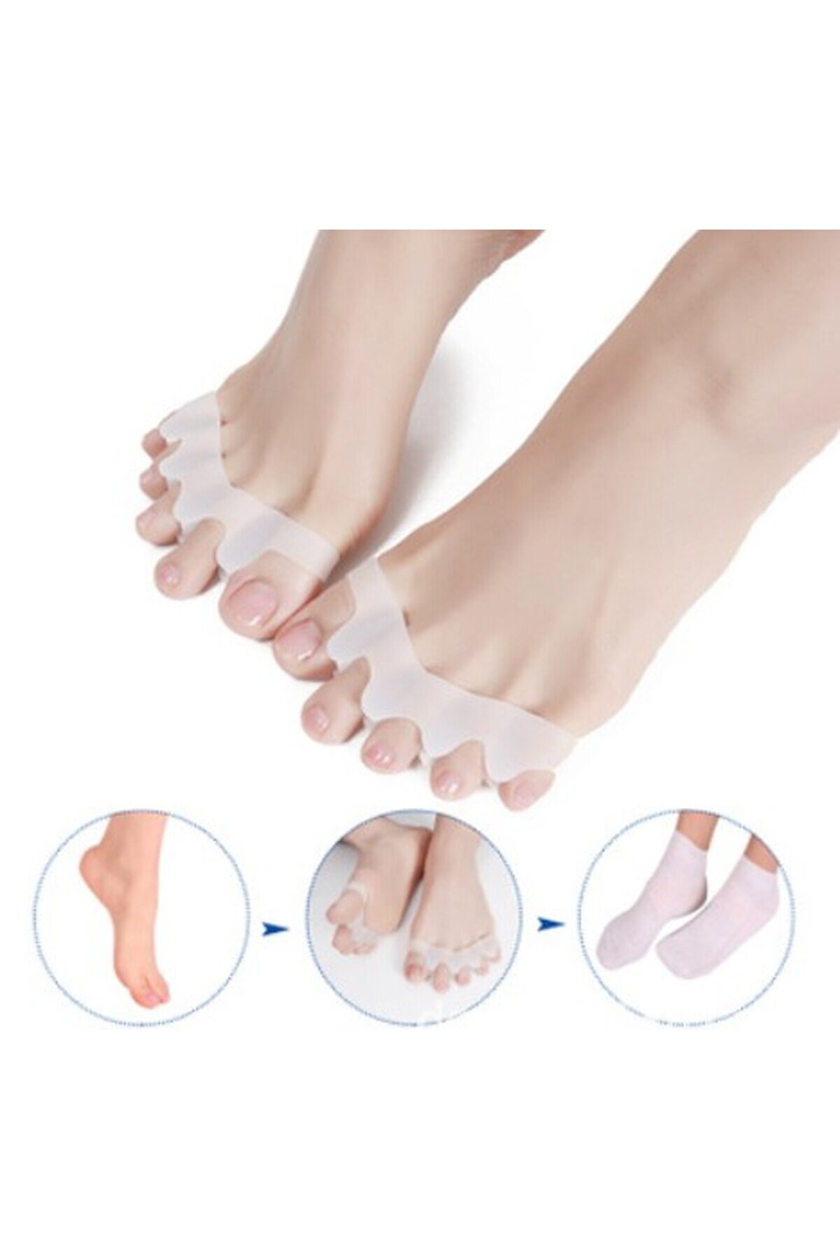 Go İthalat 5 Parmak Ayıran Ge&ccedil;meli̇ Makara Ten Renk (5258)