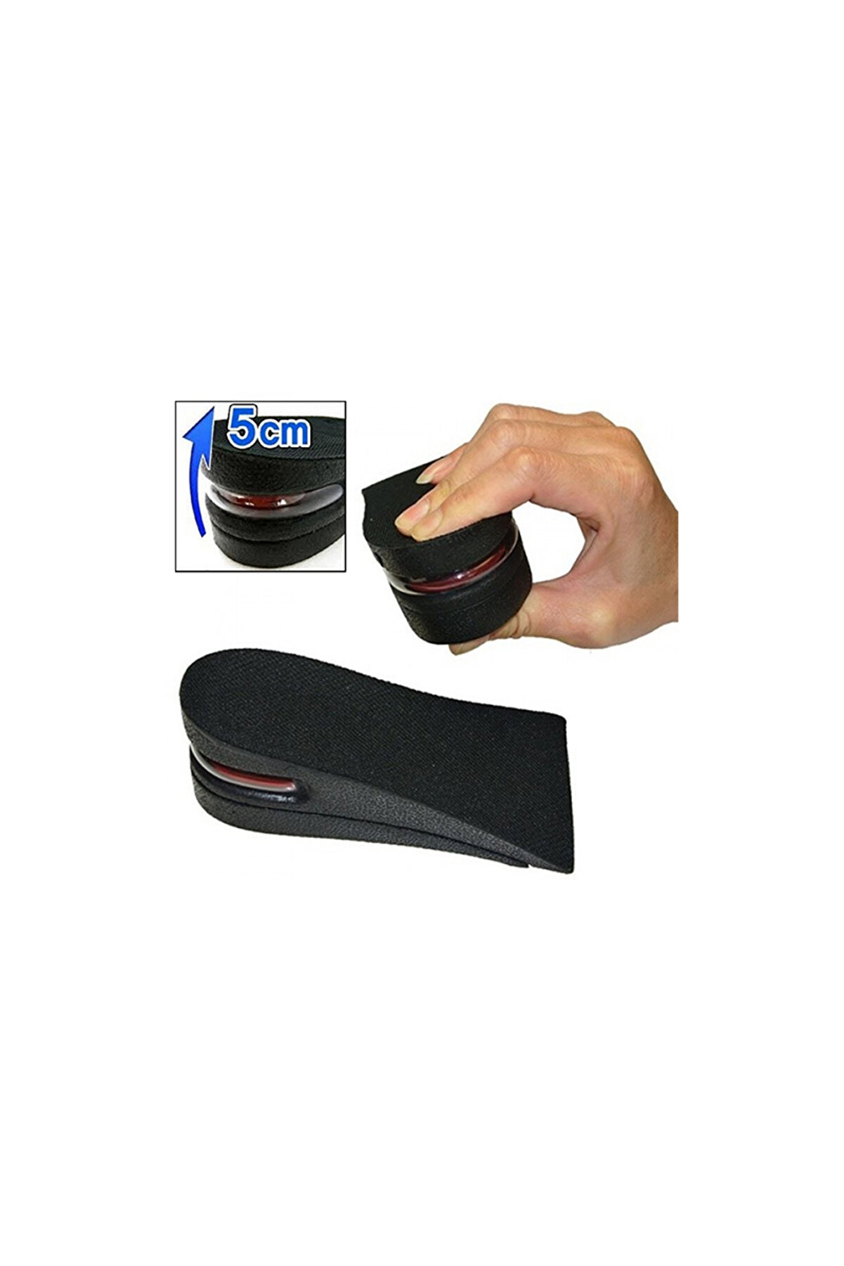 Go İthalat Hava Yastıklı Tabanlık (5 Cm) (Si̇yah) (5258)