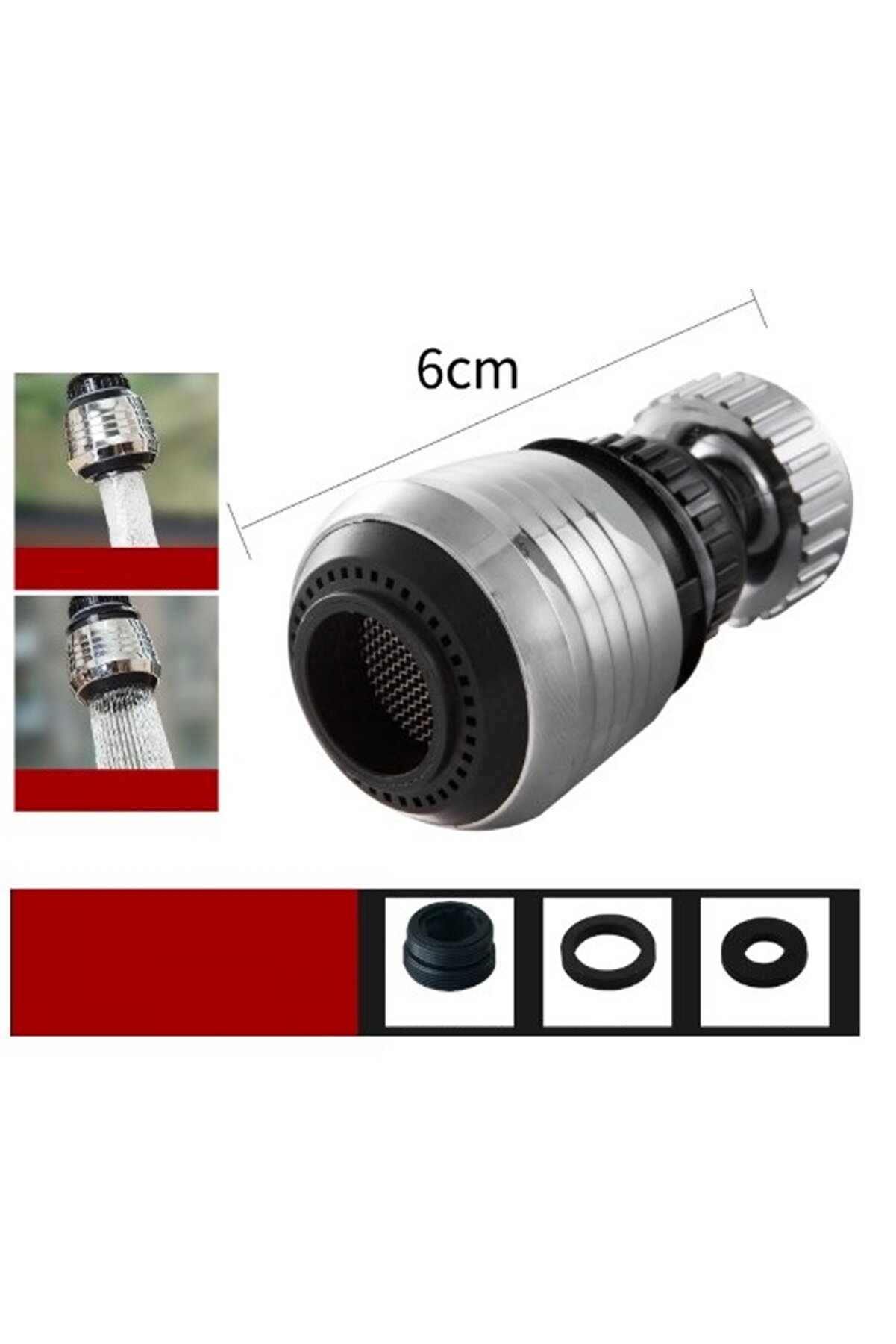 Go İthalat Su Tasarruflu 2 Modlu Musluk Başlığı Kısa (4457)