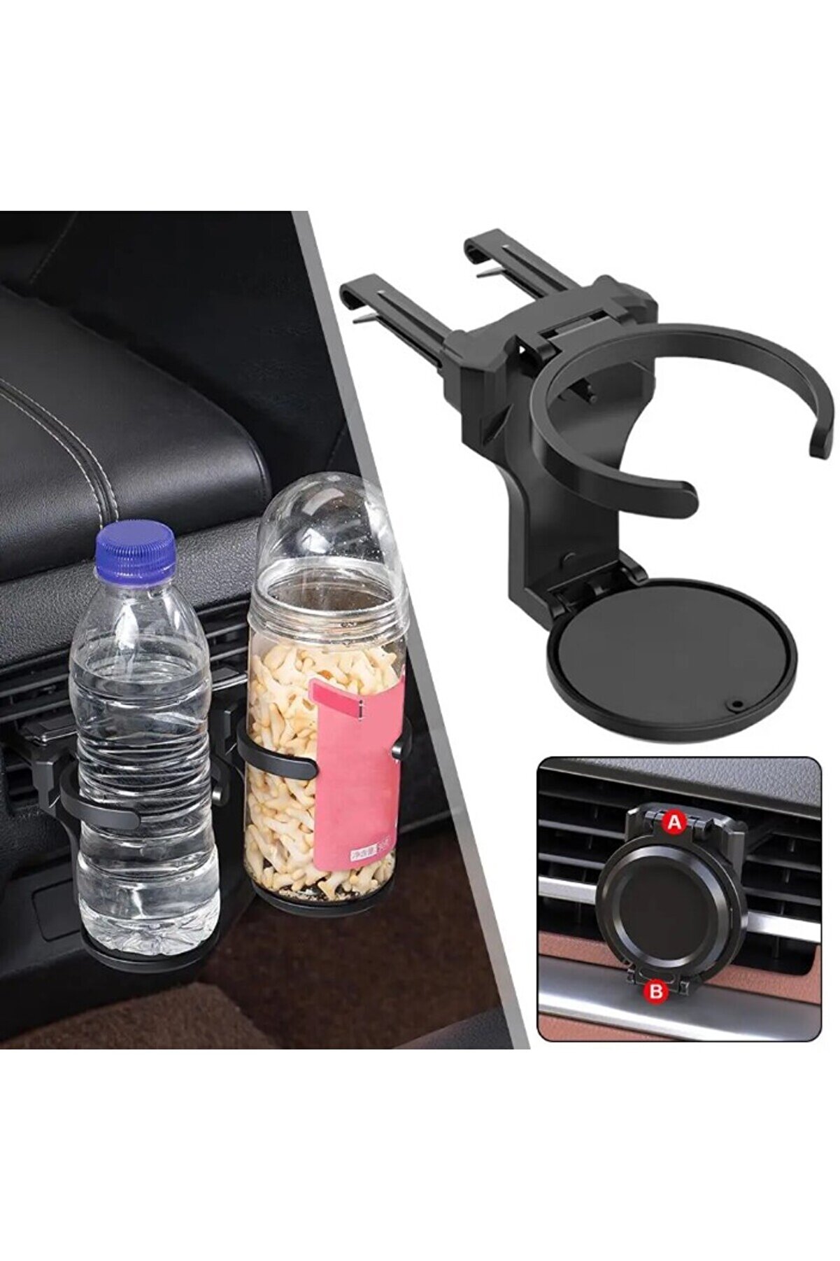 Go İthalat Katlanabi̇li̇r Araba Bardak Şi̇şe Tutucu (4457)