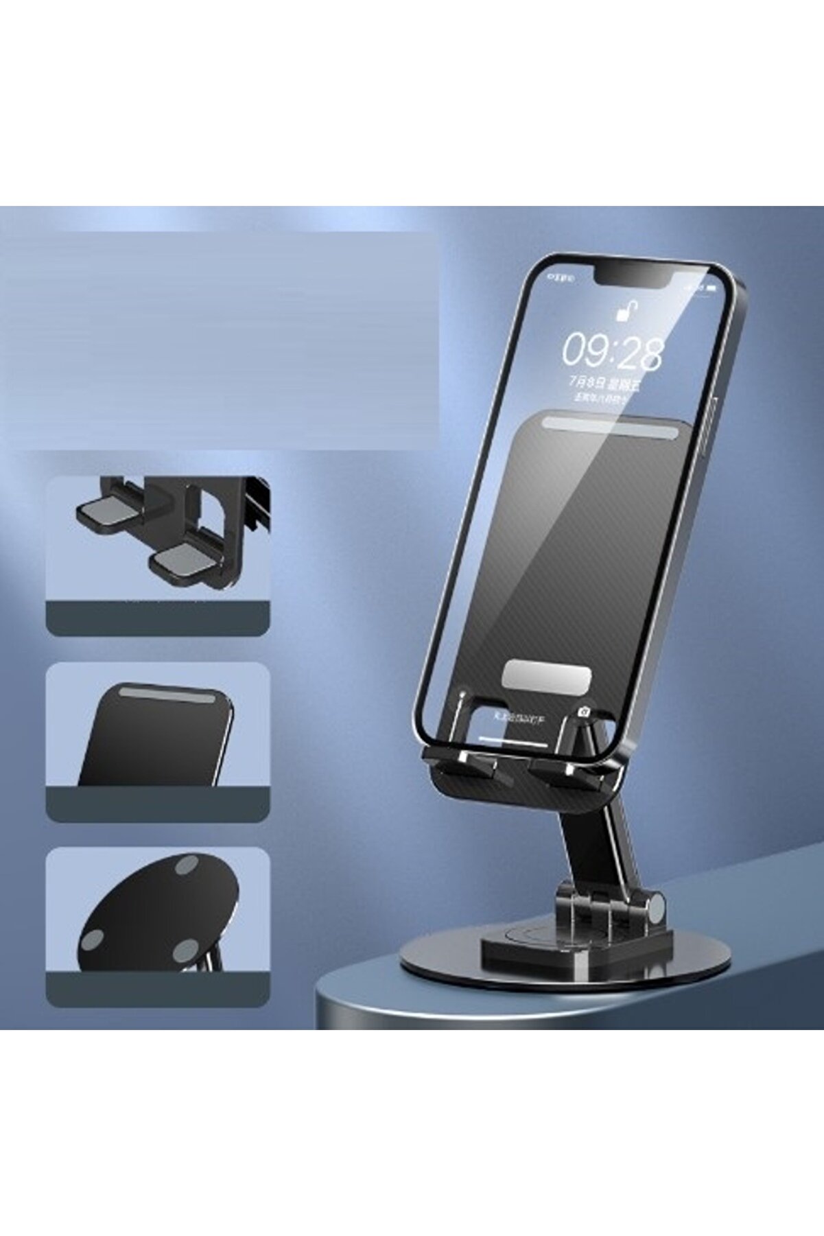 Go İthalat Katlanabi̇li̇r Telefon Tutucu Stand Yuvarlak Tabanlı (4457)