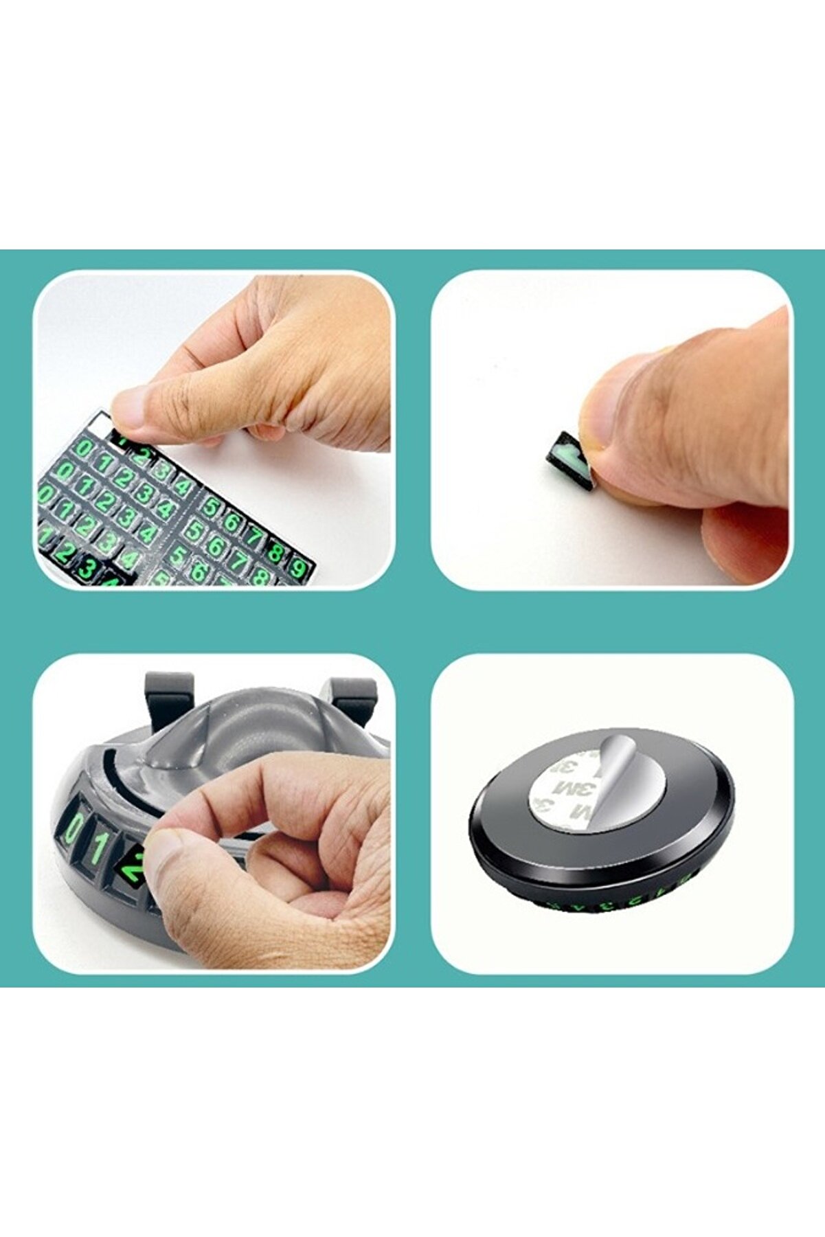 Go İthalat 360&deg; D&ouml;nebi̇len Yapışkanlı Numarat&ouml;rl&uuml; Ara&ccedil; Telefon Tutucu (4457)