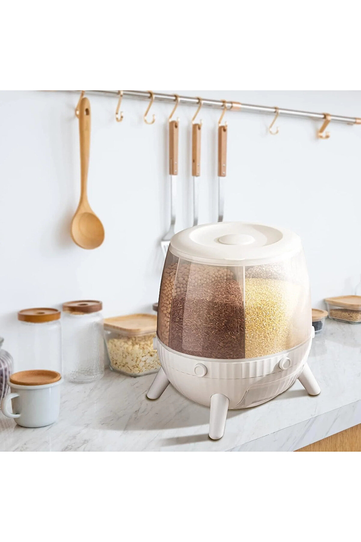 Go İthalat 6 B&ouml;lmeli̇ 360 Derece D&ouml;nebi̇len 6 Lt Bakli̇yat Organi̇zeri̇ (4457)