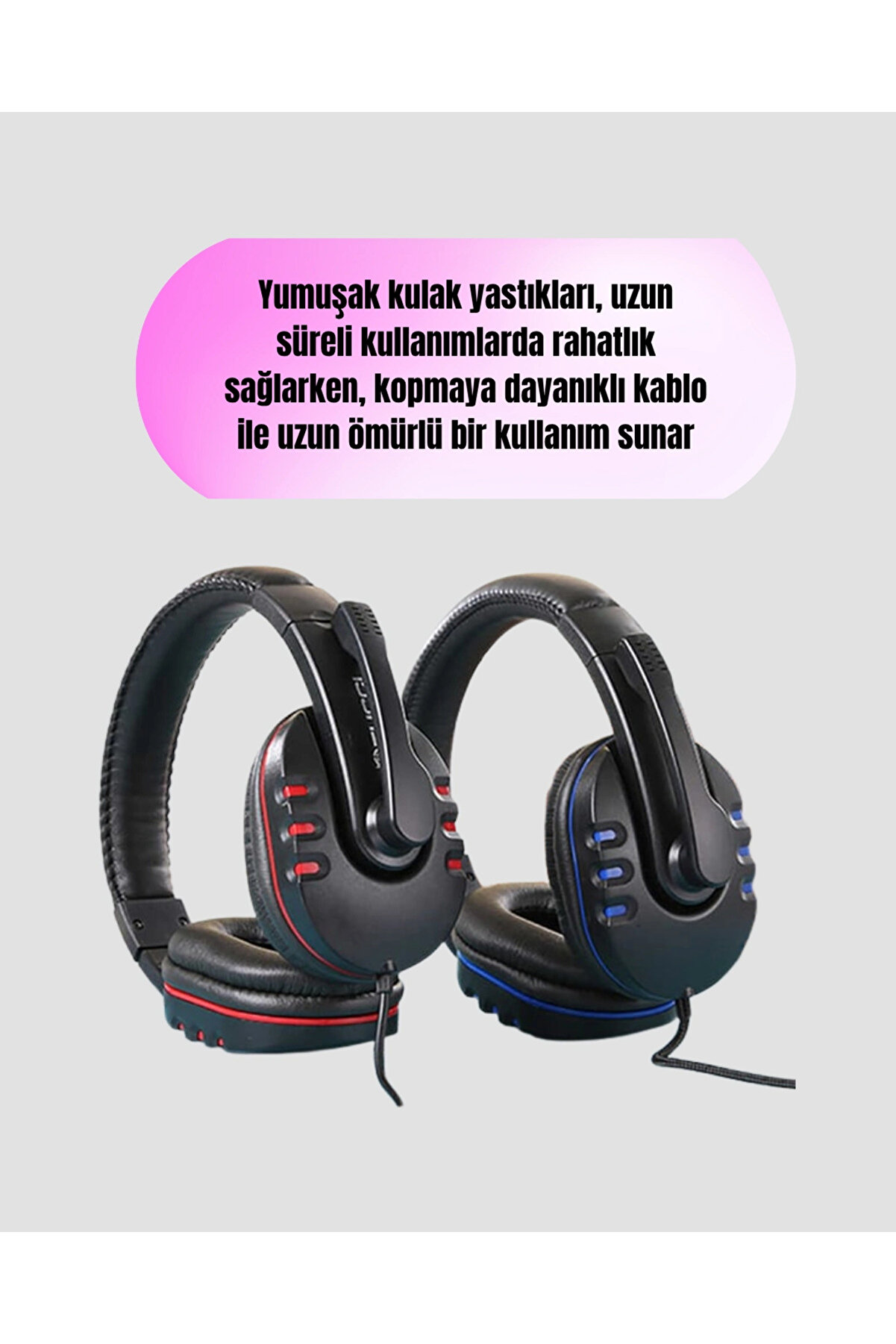 Stereo Mi̇krofonlu Kablolu Oyun Kulaklığı – Konforlu Ve Net Ses İleti̇mi̇