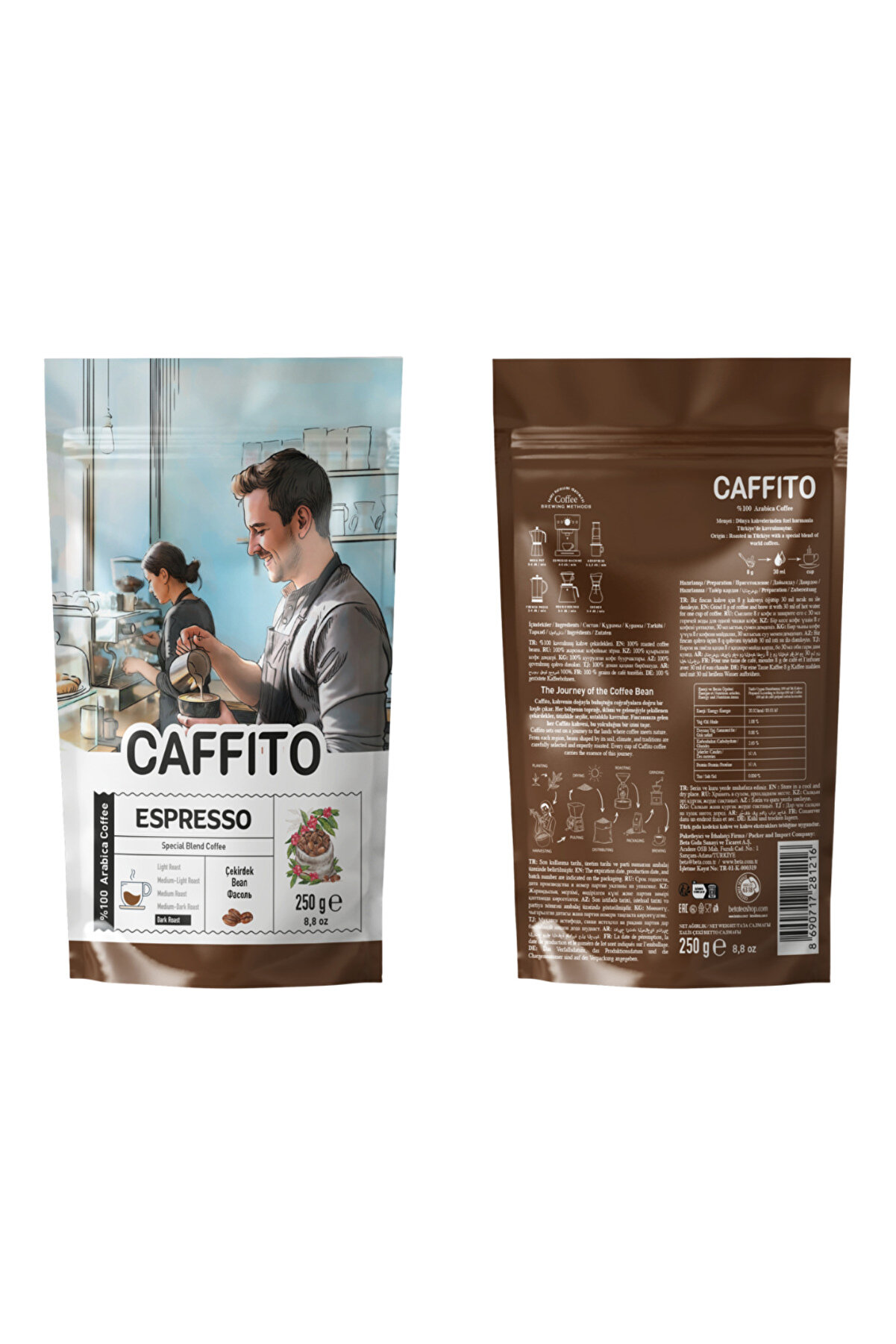 Beta Caffi̇to Caffi̇to Speci̇al Blend Espresso 250 Gram - Dünya Kahveleri̇nden Özel Bi̇r Karışım