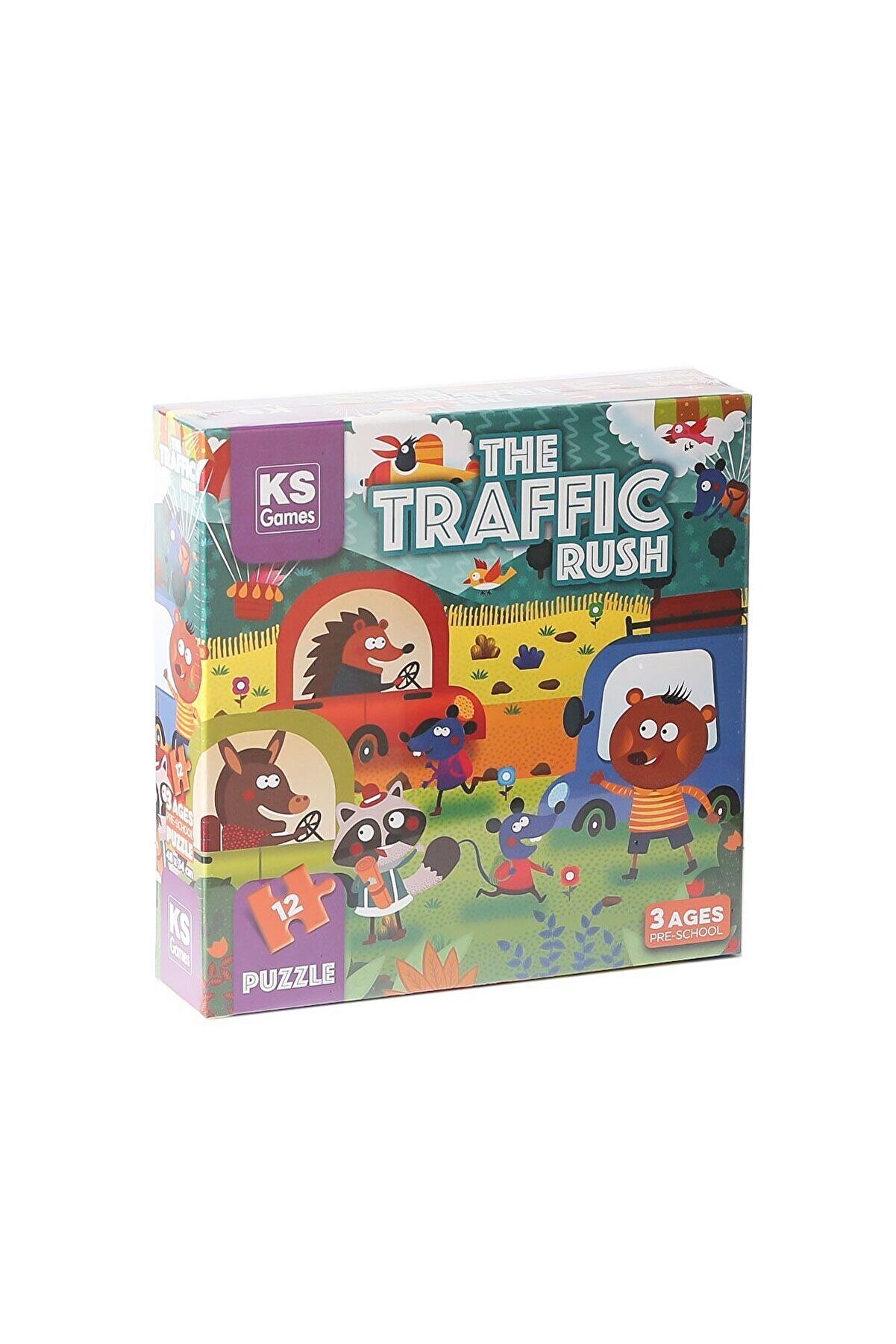Ks Puzzle Nessiworld PRS 32702 The Traffic Rush Pre School Puzzle 12 Parça