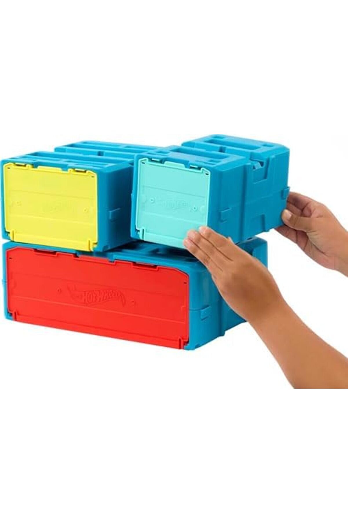 Modashi̇ne Track Alev Temalı Akrobasi̇ Seti̇ Ve 1 Adet Araba, Bi̇rleşti̇ri̇lebi̇li̇r Oyuncak Saklama Kutusun