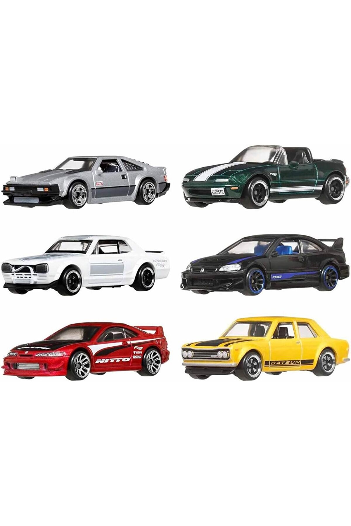 STOREMAX 1:64 ölçekli metal oyuncak arabalar, özel süslemelere sahip 6'lı aracı seti (Stiller çeşitlilik