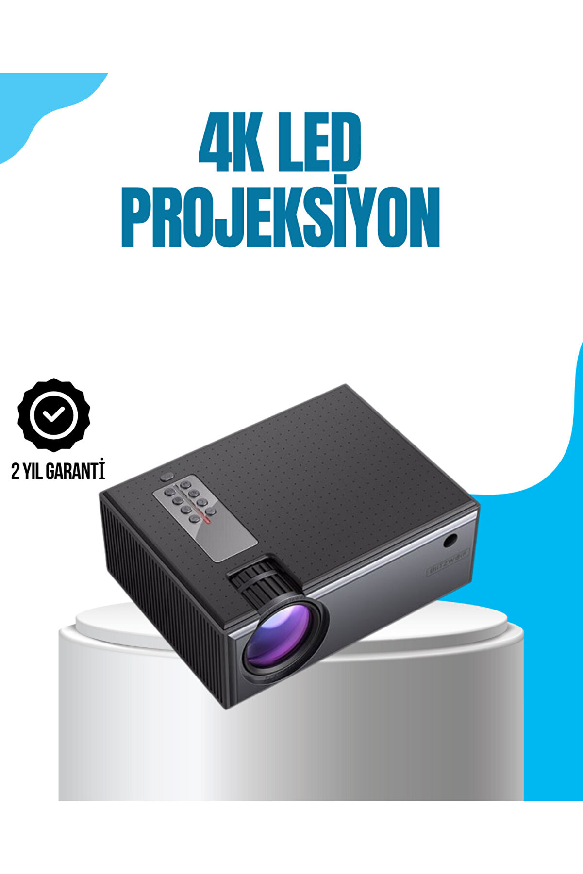 Toptan Bulurum Full HD Destekli Taşınabilir Projeksiyon Cihazı – HDMI, USB, VGA Girişli, Uzaktan Kumandalı