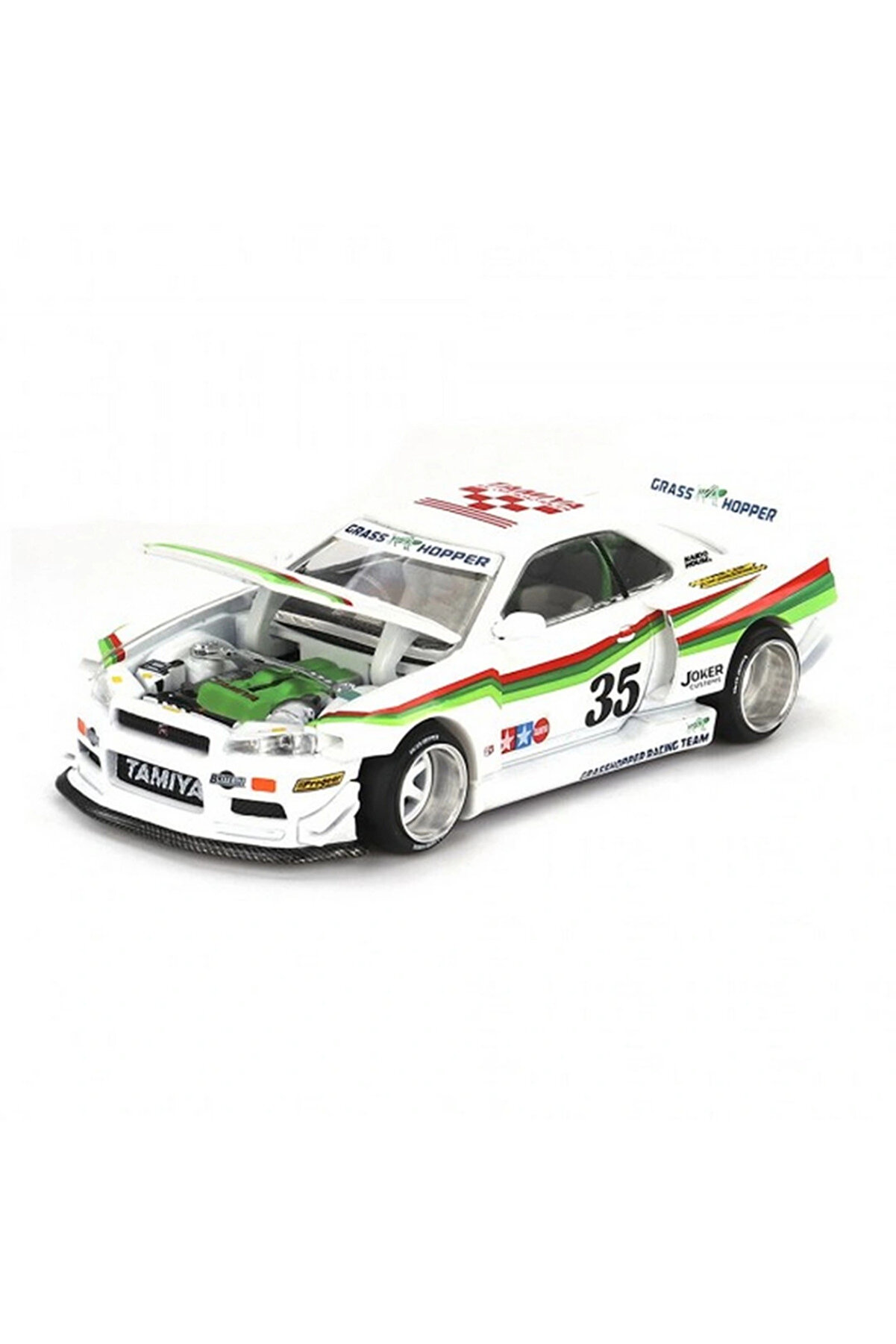 Toptan Bulurum Mini GT 1/64 Nissan Skyline GTR (R34) TAMIYA x KAIDO HOUSE "The GRASSHOPPER" V1