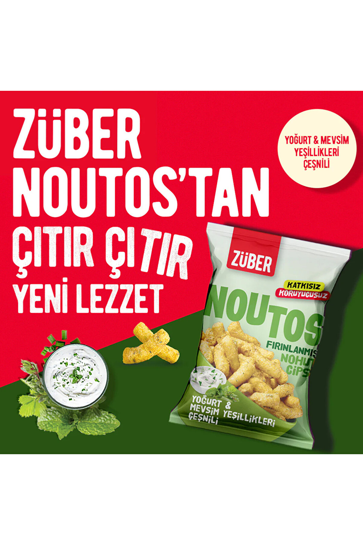 Züber Noutos Fırın Nohut Ci̇psi̇ 55 Gr Yoğurt Ve Mevsi̇m Yeşi̇lli̇kleri̇