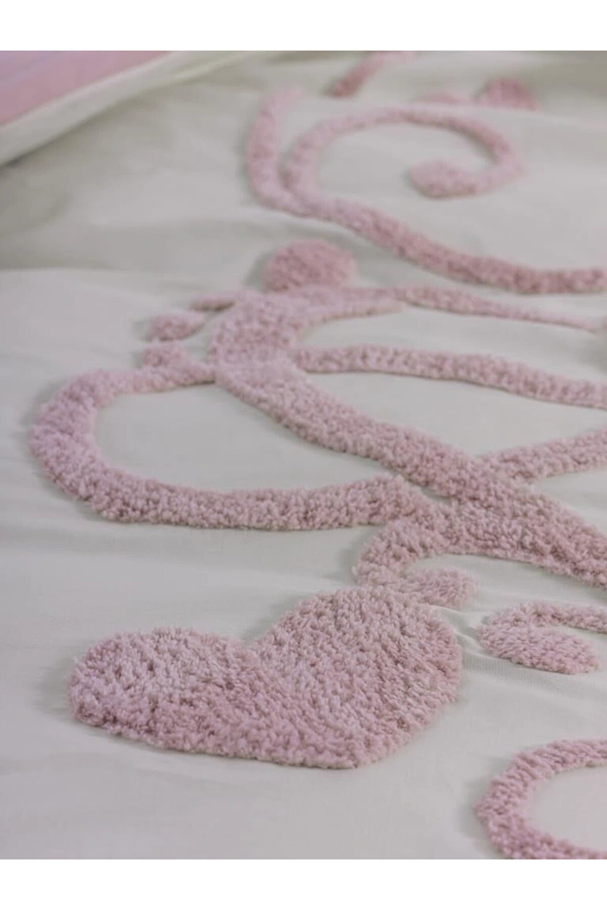 Cotton Box Puff Nakışlı Ranforce Çi̇ft Ki̇şi̇li̇k Anneler Günü Nevresi̇m Takımı Belli̇ni̇ Pembe