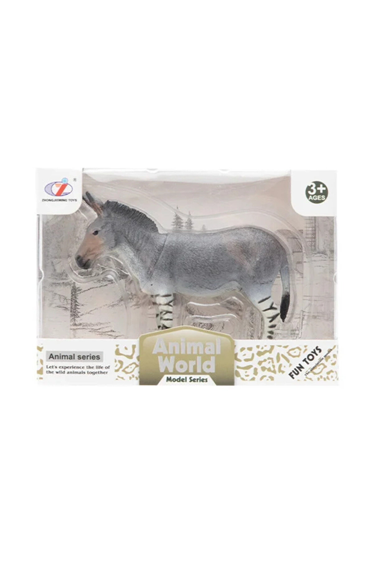 gizmurstore Kutulu Model Figür Hayvan Çizgili Eşek