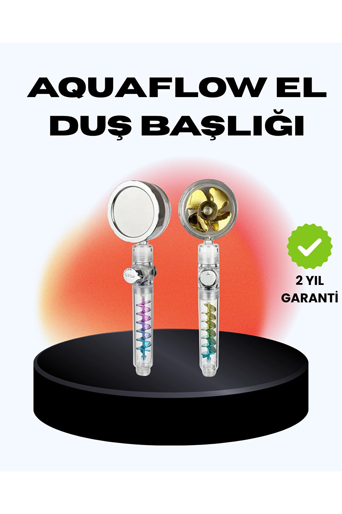 gizmurstore Döner Pervaneli El Duşu Başlığı – Su Tasarruflu, Basınç Artırıcı, Yağmur Etkili