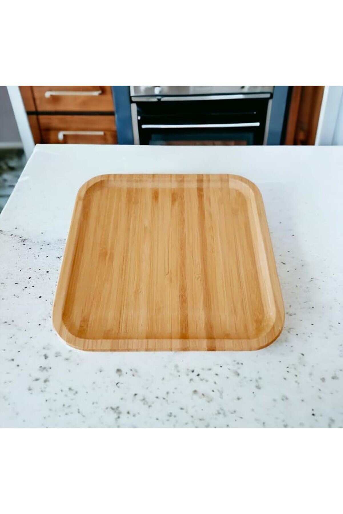 Shopverse Bambu Lüx Kare Servi̇s 20 * 20Cm, Bambu Sunumluk & Çerezli̇k Kare Sunum Tabağı Trendfli̇ck 10
