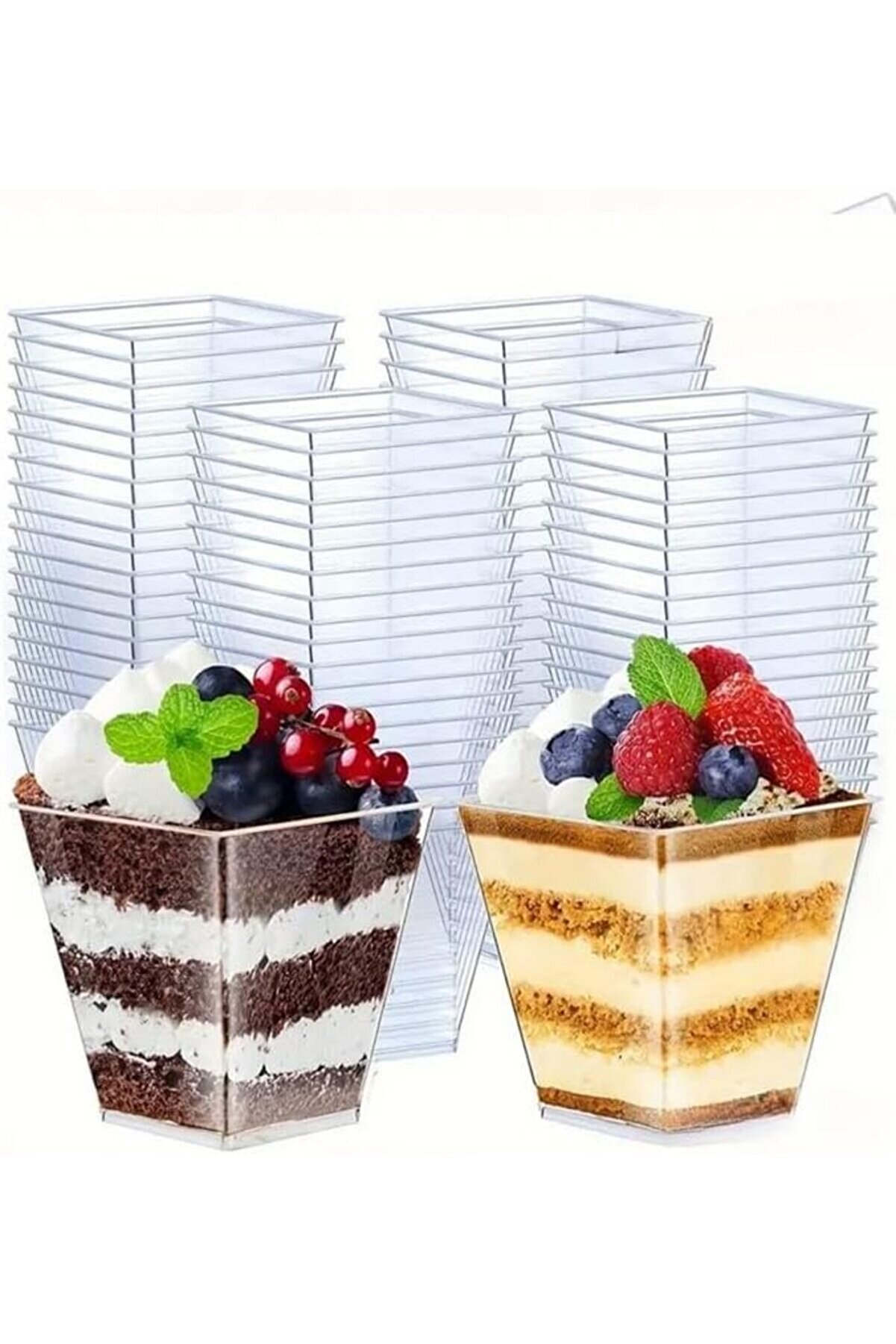 STOREMAX shopverse Kübik Prizma Kase Mika Kapaksız Sunum Kabı 20'li 200 CC trendflick 1014773