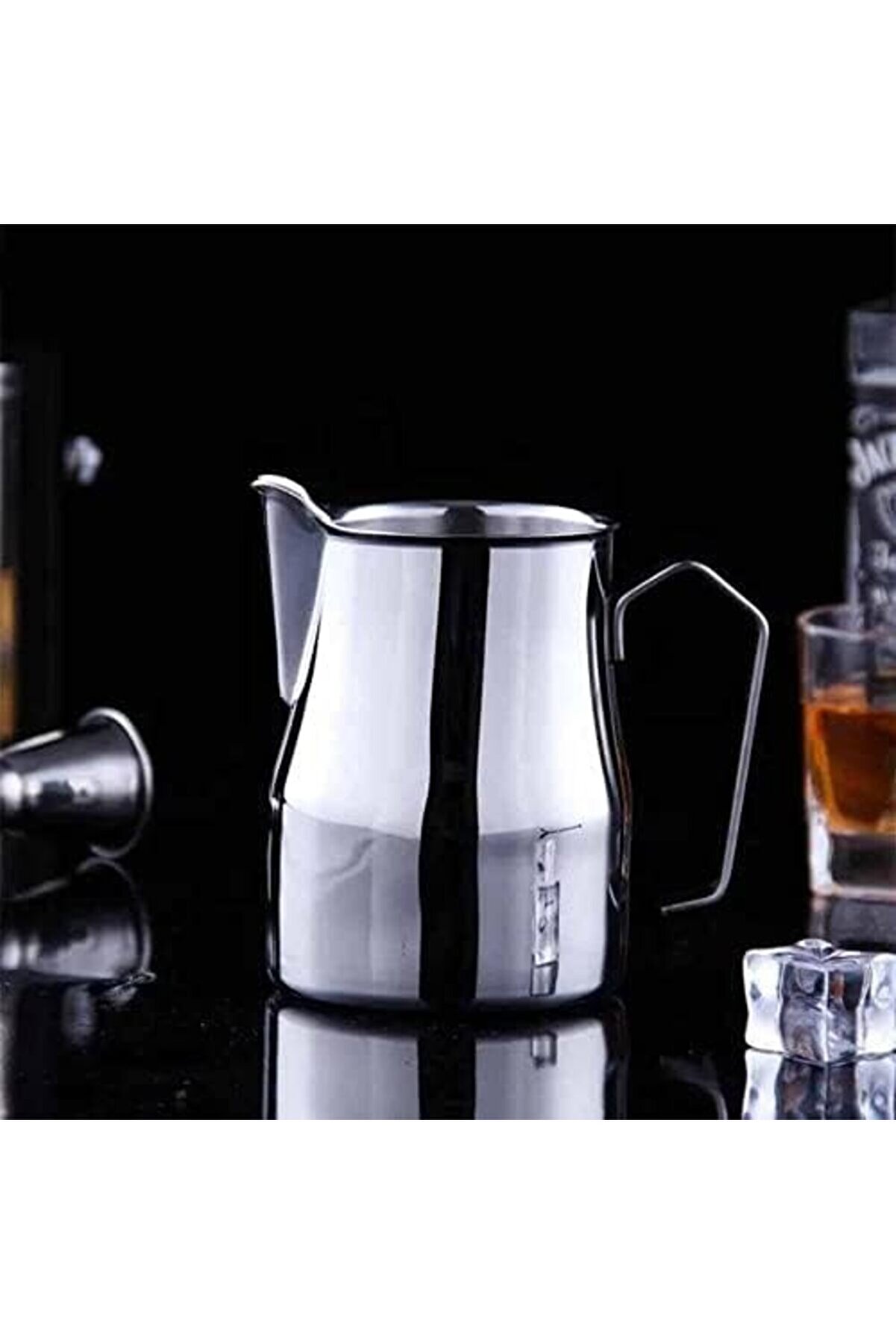 Shopverse Paslanmaz Çeli̇k Süt Potu - Kahve Potu - Pi̇tcher Sütlük - Süt Köpürtücü - Köpürtme Kabı - 5