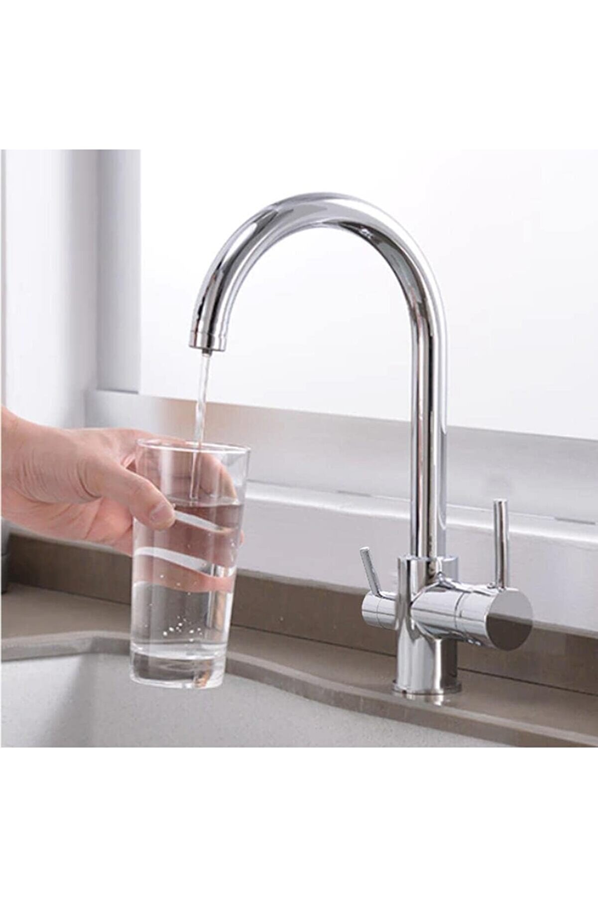 STOREMAX shopverse Arıtma Çıkışlı Mutfak Evye Bataryası 3 Yollu Batarya trendflick 1014773