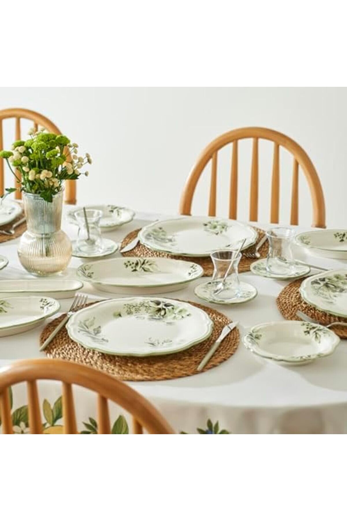 Shopverse Juli̇a 26 Parça 6 Ki̇şi̇li̇k Kahvaltı Takımı Yeşi̇l Trendfli̇ck 1014773