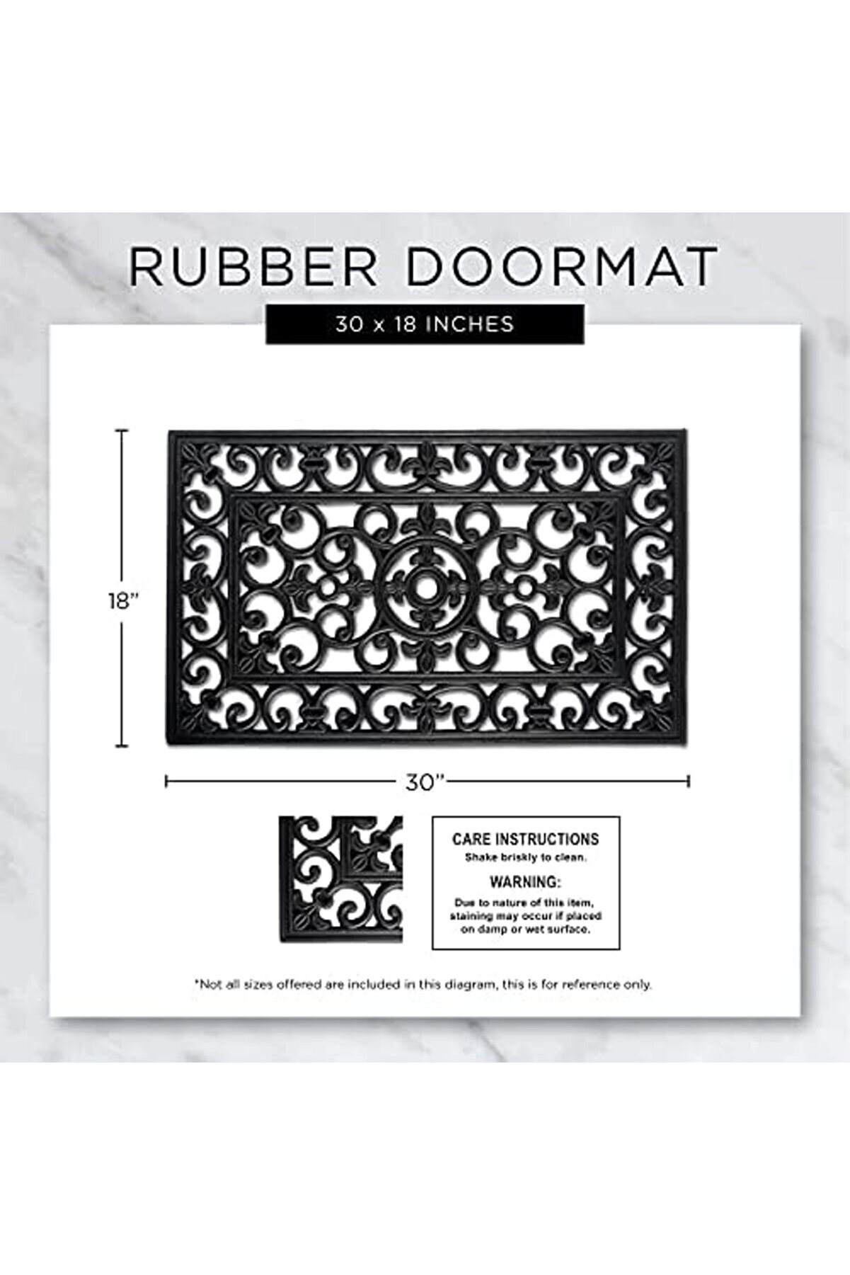 Shopverse Kauçuk Paspaslar Tüm Hava Koşulları, 18X30, Ananas Kaydırma Trendfli̇ck 1014773