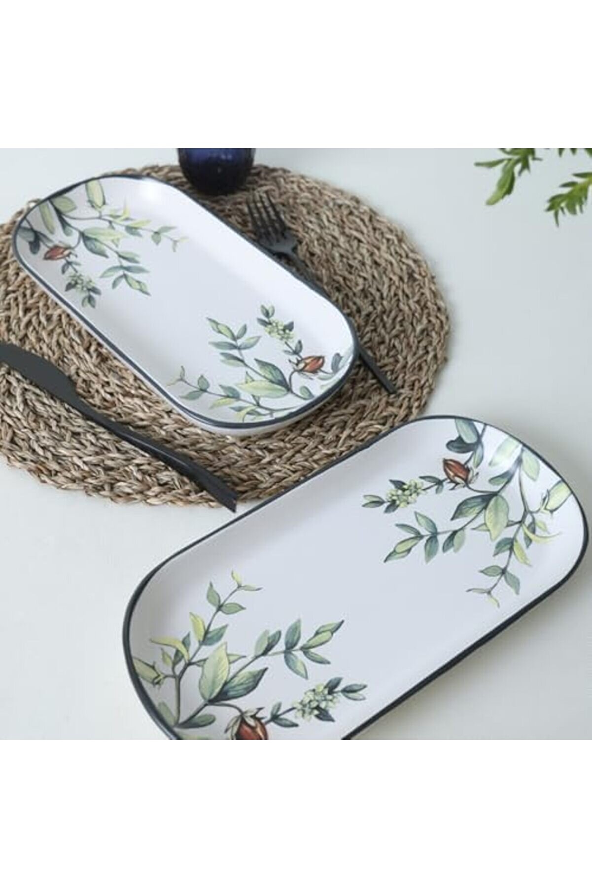 Shopverse Çi̇çek Bahçesi̇ Noyan Kayık Tabak 28 Cm 2 Adet 18941 Trendfli̇ck 1014773