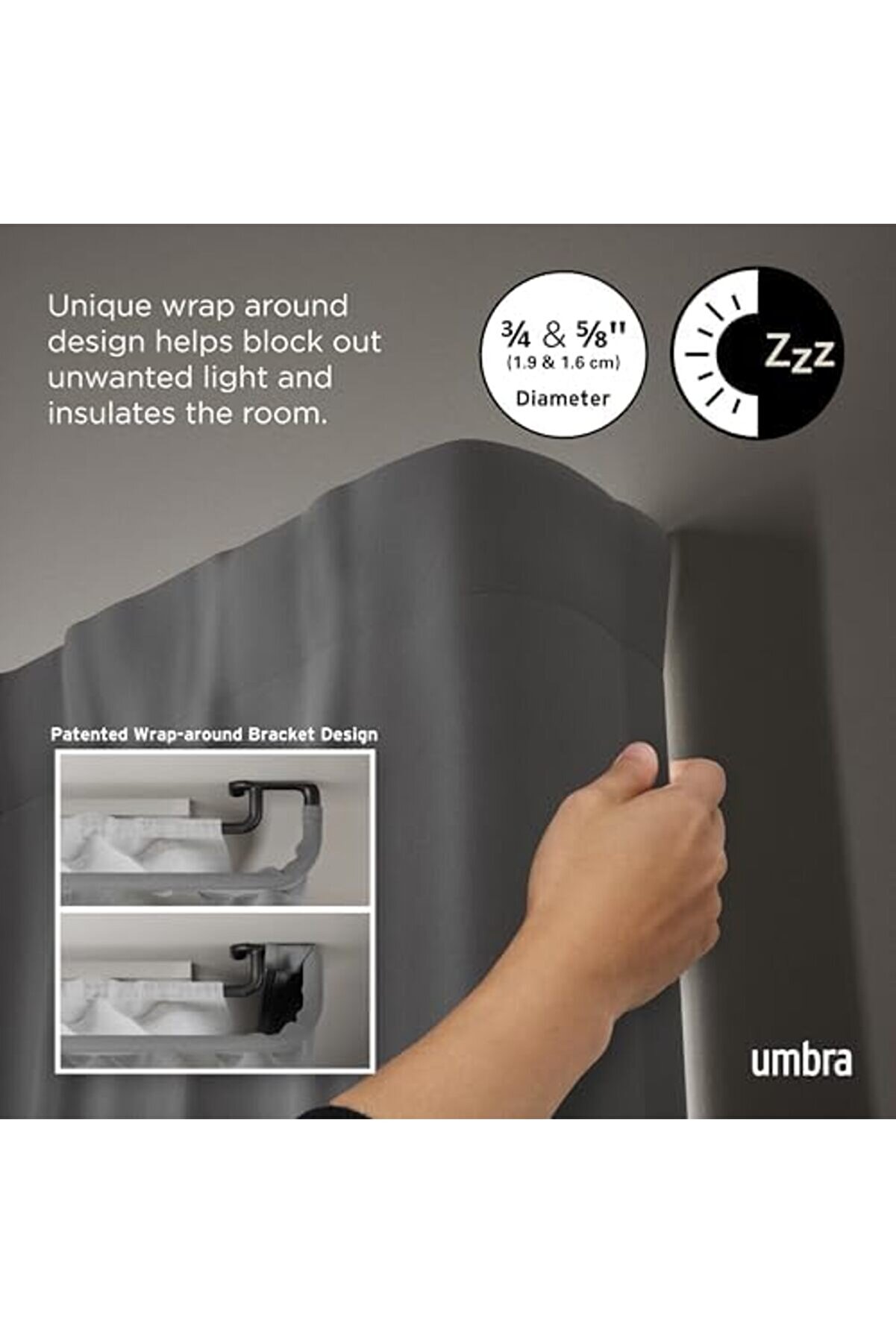 Shopverse Twi̇li̇ght Çi̇ft Çubuğu Seti̇ - Sarma Tasarım Karartma Veya Oda Karartma Panelleri̇ İçi̇n İdeal,