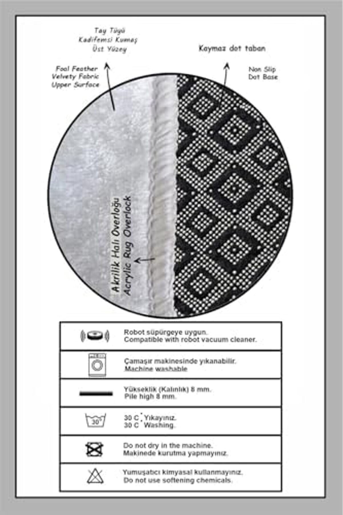 Shopverse Rovny Dekorati̇f Halı Djt, 160 X 230 Trendfli̇ck 1014773