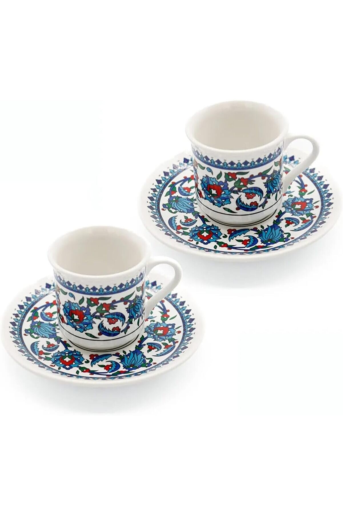 STOREMAX shopverse Topkapı Model Çini İşlemeli Kahve Fincanı Seti, 2 Kişilik, 2 Adet trendflick 1014773