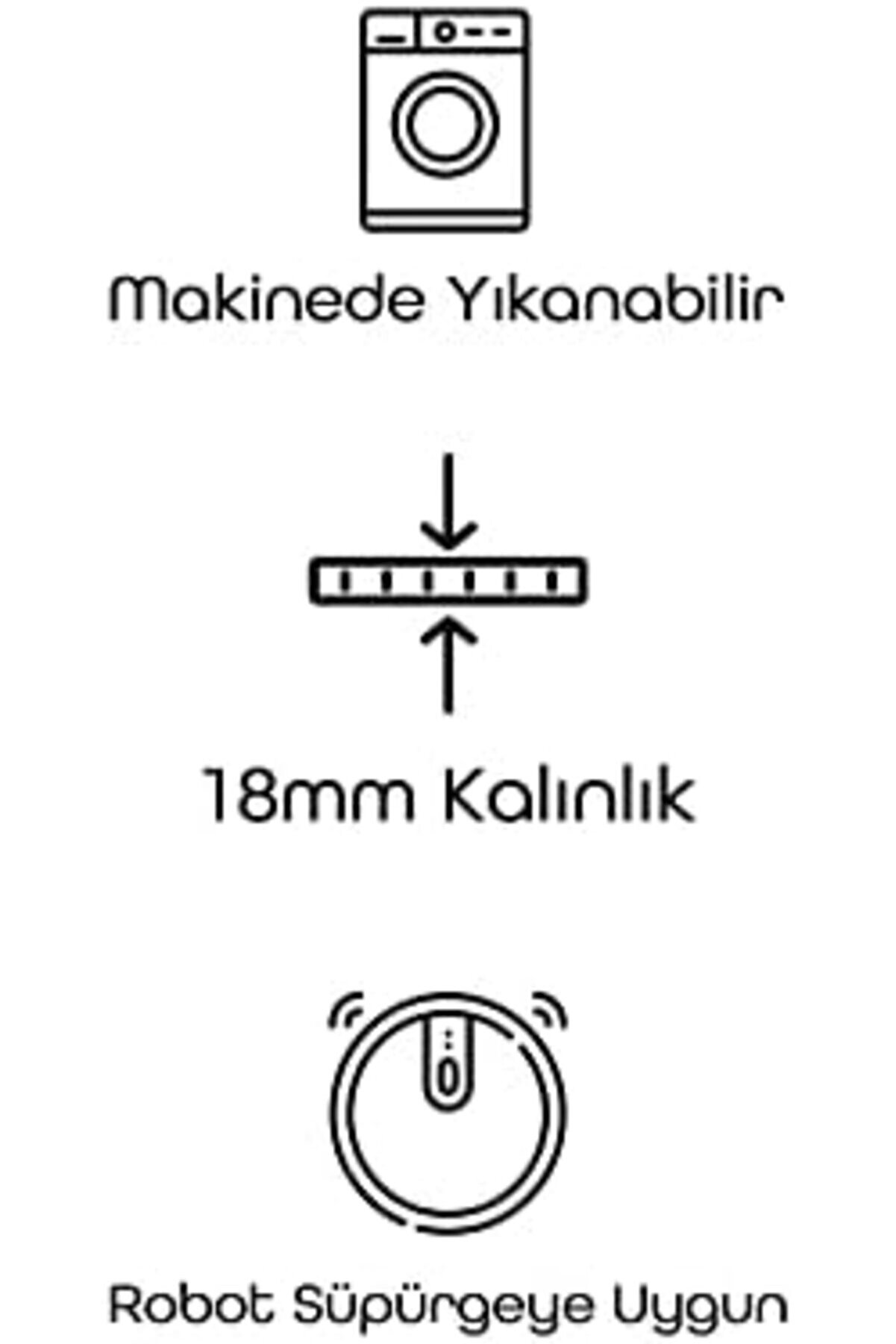Shopverse Karesse 130 - Modern Desenli̇, Yıkanabi̇li̇r, Çi̇ft Taraflı Ki̇li̇m - 7 Boyut Seçeneği̇ (80X150)