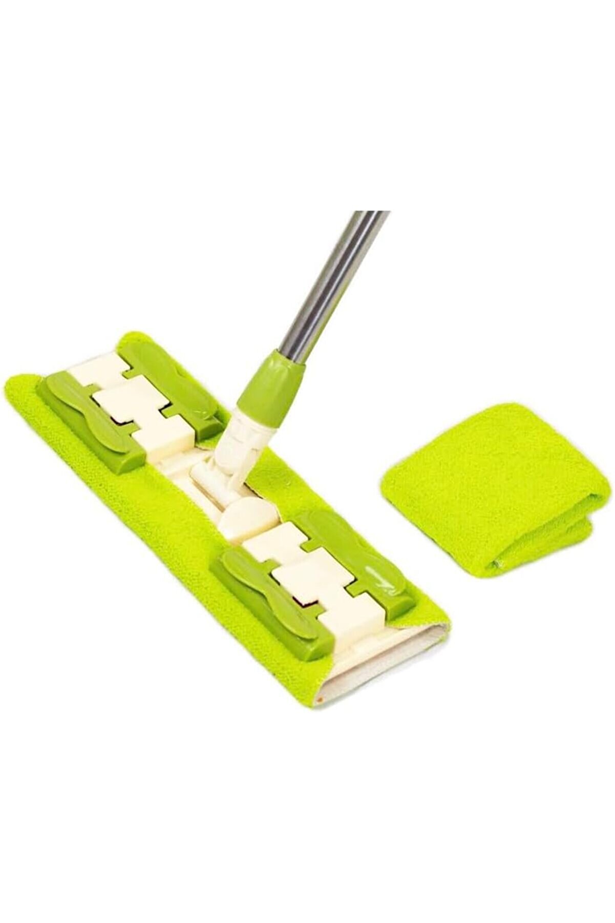 Buyflai̇r Tak Kullan 360 Derece Dönebi̇len Prati̇k Temi̇zli̇k Yer Mopu Si̇hi̇rli̇ Mop + 1 Yedek Bez Modaflas