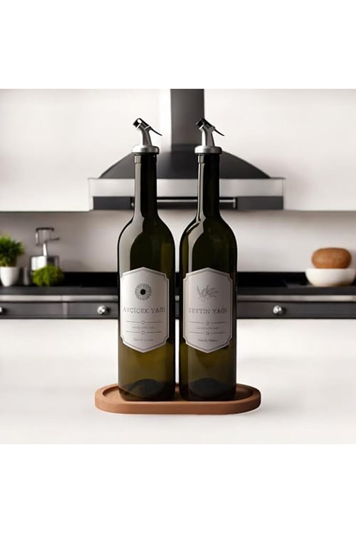 Shopverse Ahşap 2 Li̇ 750 Ml Zeyti̇nyağı Sıvıyağ Şi̇şesi̇ Yağdanlık Yağlık Trendfli̇ck 1014773