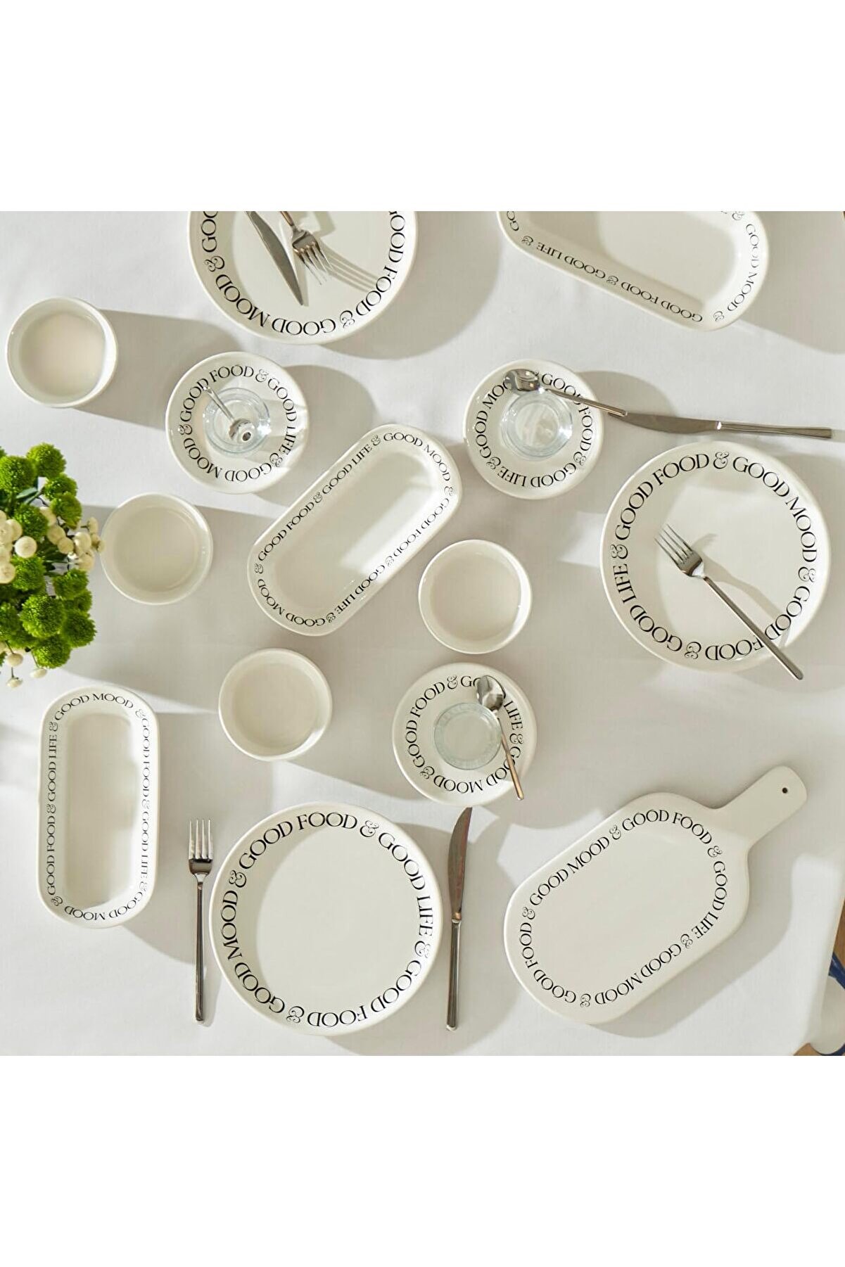 STOREMAX shopverse Seramik 26 Parça 6 Kişilik Kahvaltı Takımı Beyaz trendflick 1014773