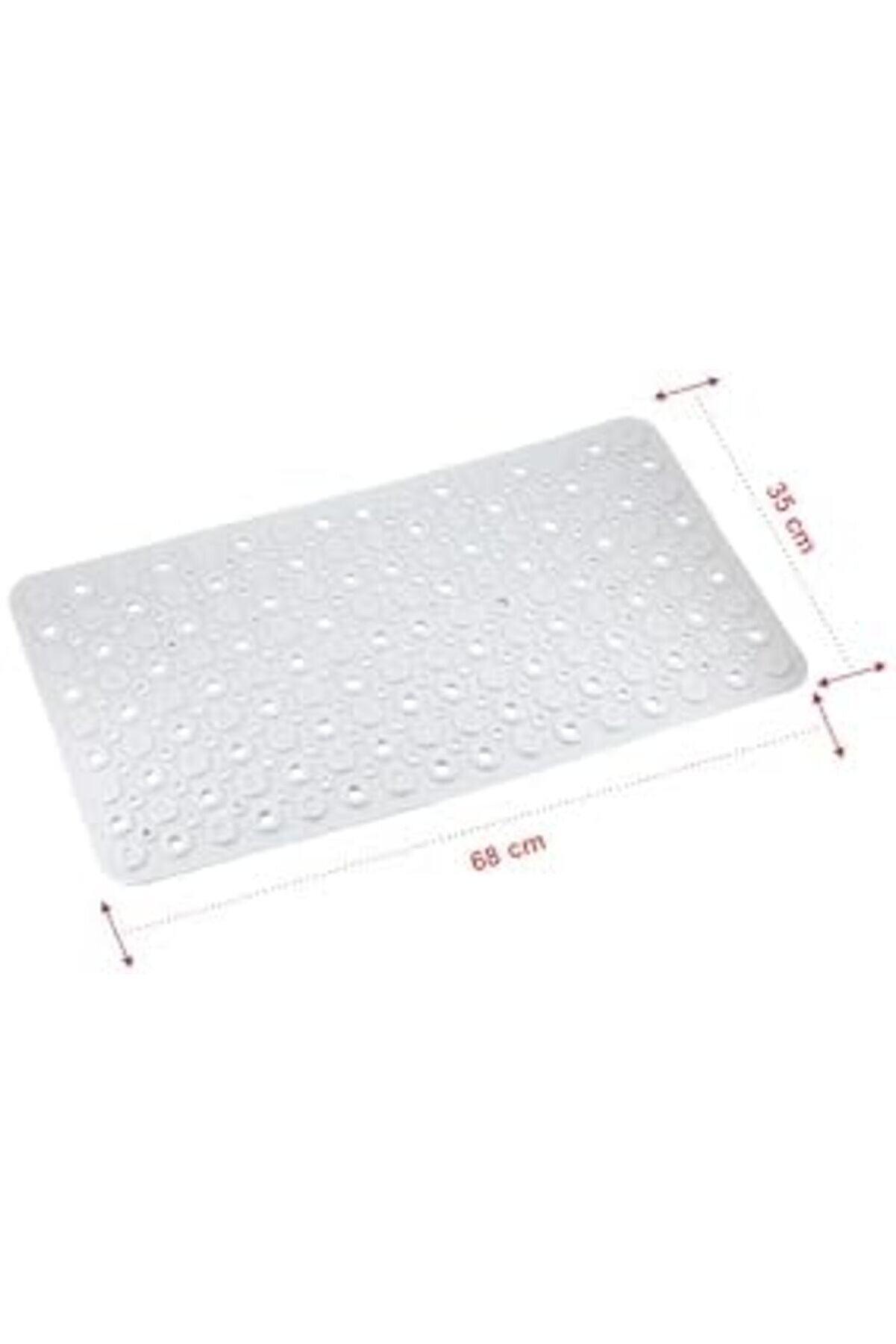 Shopverse Mark Premi̇um Seri̇si̇ - Küvet İçi̇ Kaydırmaz Oluklu Desenli̇ Di̇ktördgen Paspas 67,5 X 34,5 Cm,