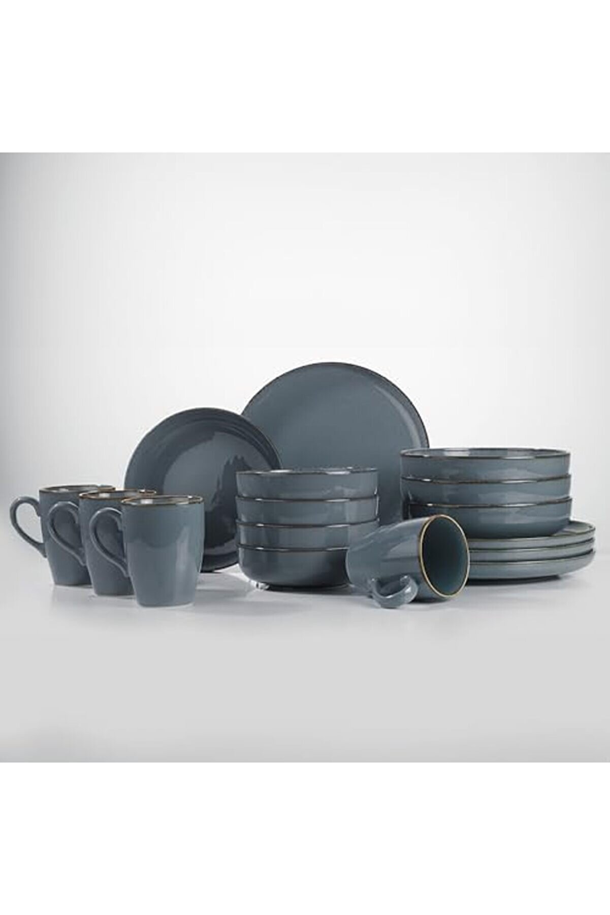 Shopverse 4 Ki̇şi̇li̇k 16 Parça Yemek Takımı 730P01 Mavi̇ Trendfli̇ck 1014773