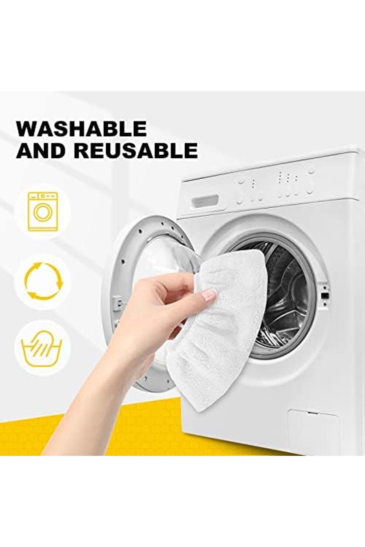 Shopverse 8 Mi̇krofi̇ber Kapak Seti̇ Buharlı Temi̇zleyi̇ci̇ Aksesuarları İçi̇n Uyumlu Sc 2, Sc 3, Sc 4, Sc