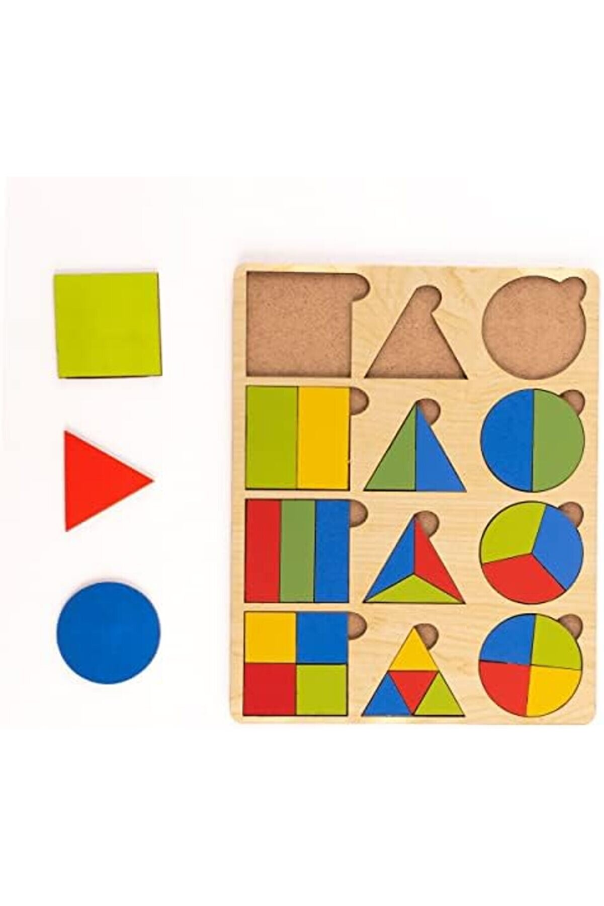 Eği̇ti̇ci̇ Ahşap Geometri̇k Şeki̇ller Ahşap Oyuncak Eği̇ti̇ci̇ Çocuk Oyuncakları, Kubbehan 978262
