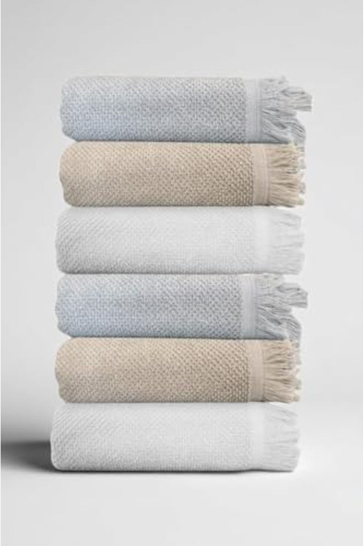 Shopverse 6 Lı Jelena El Havlusu - 50X90 Cm, 225 Gr,%100 Pamuk, Spa Ve Otel Havlusu, Günlük Kul