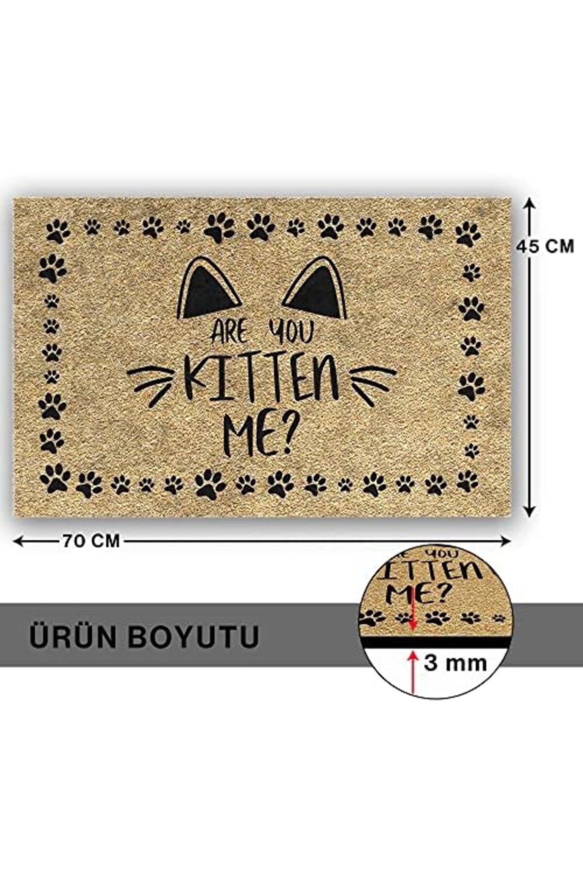 Shopverse Tasarımlı Dekorati̇f Kapı Önü Paspas, Dış Mekan/Ev İçi̇/ /Mutfak/Yatak Odası/Gi̇ri̇ş Paspaslar