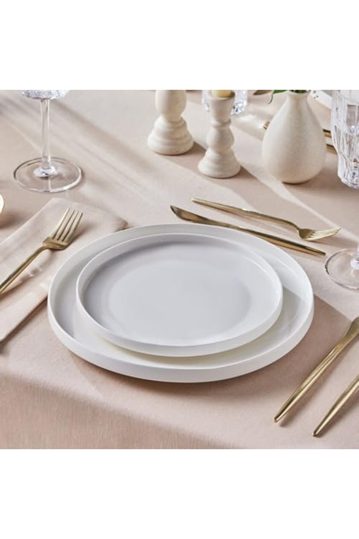 Shopverse Stream Saturn 24 Parça 6 Ki̇şi̇li̇k Yemek Takımı Beyaz Trendfli̇ck 1014773