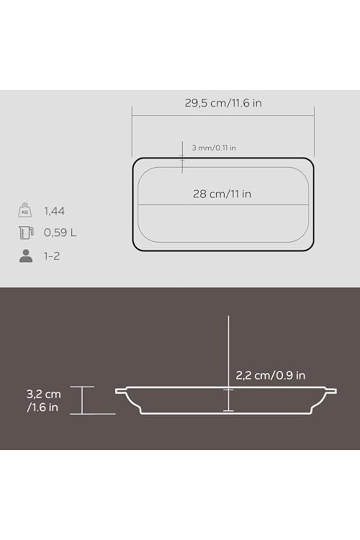Shopverse Döküm Servi̇s Tabağı, 30X15 Cm Trendfli̇ck 1014773