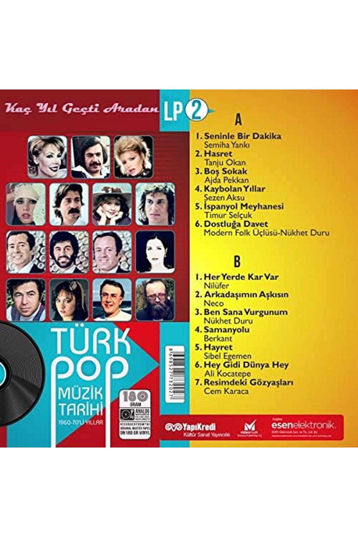 Shopverse K&uuml;lt&uuml;r Sanat Lp-T&uuml;rk Pop Muzi̇k Tari̇hi̇ 1960-70 Li̇ Yıllar - 2- Kac Yi̇l Gecti̇ Aradan Vol