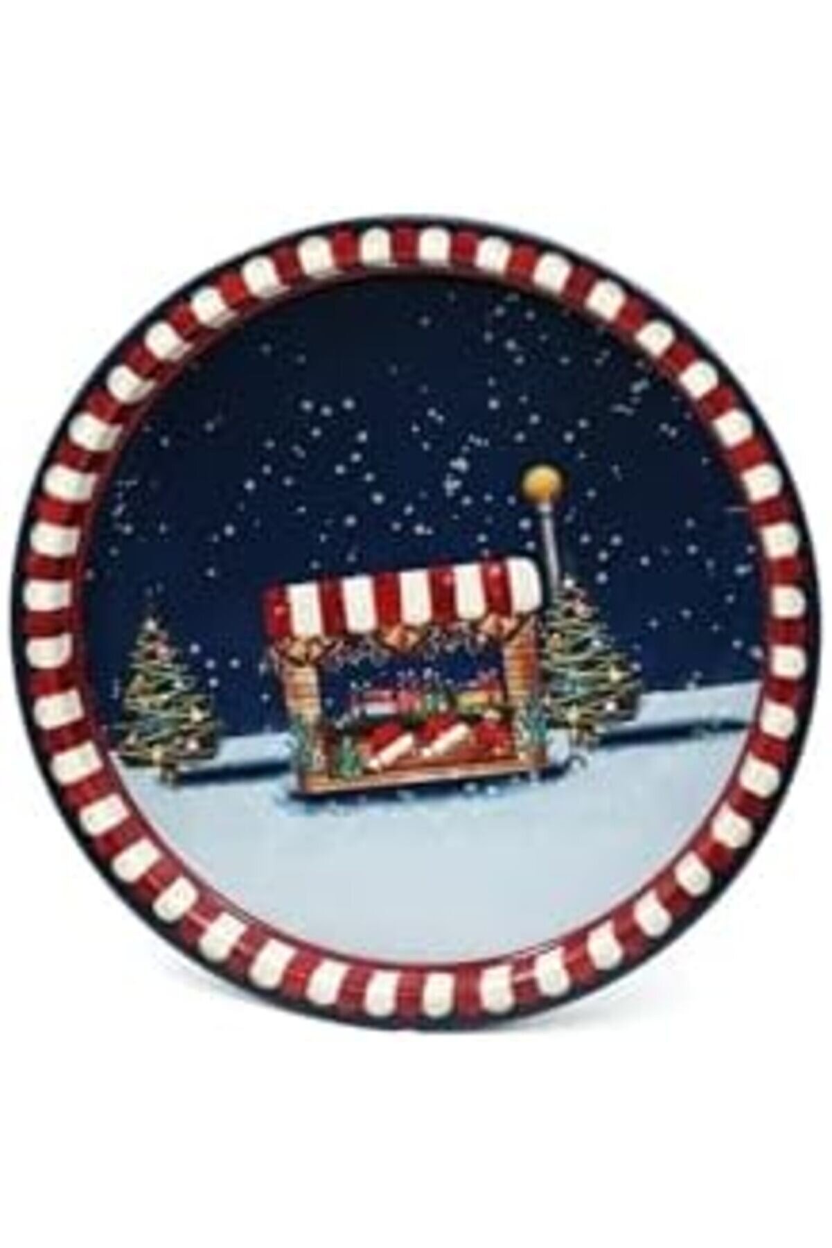 Shopverse Temalı Metal Tepsi̇, 31.5 Cm (Tart) Trendfli̇ck 1014773