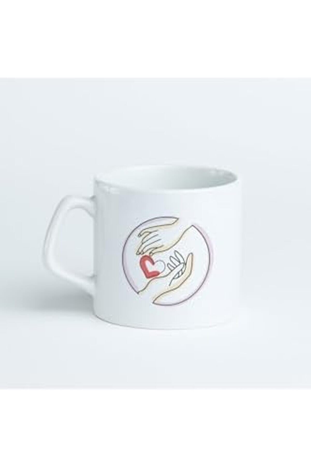 Shopverse Pi̇ktogram Tasarımlı Tutuşan Eller Kahve Kupa &Ccedil;ay Kahve Bardağı Trendfli̇ck 1014773