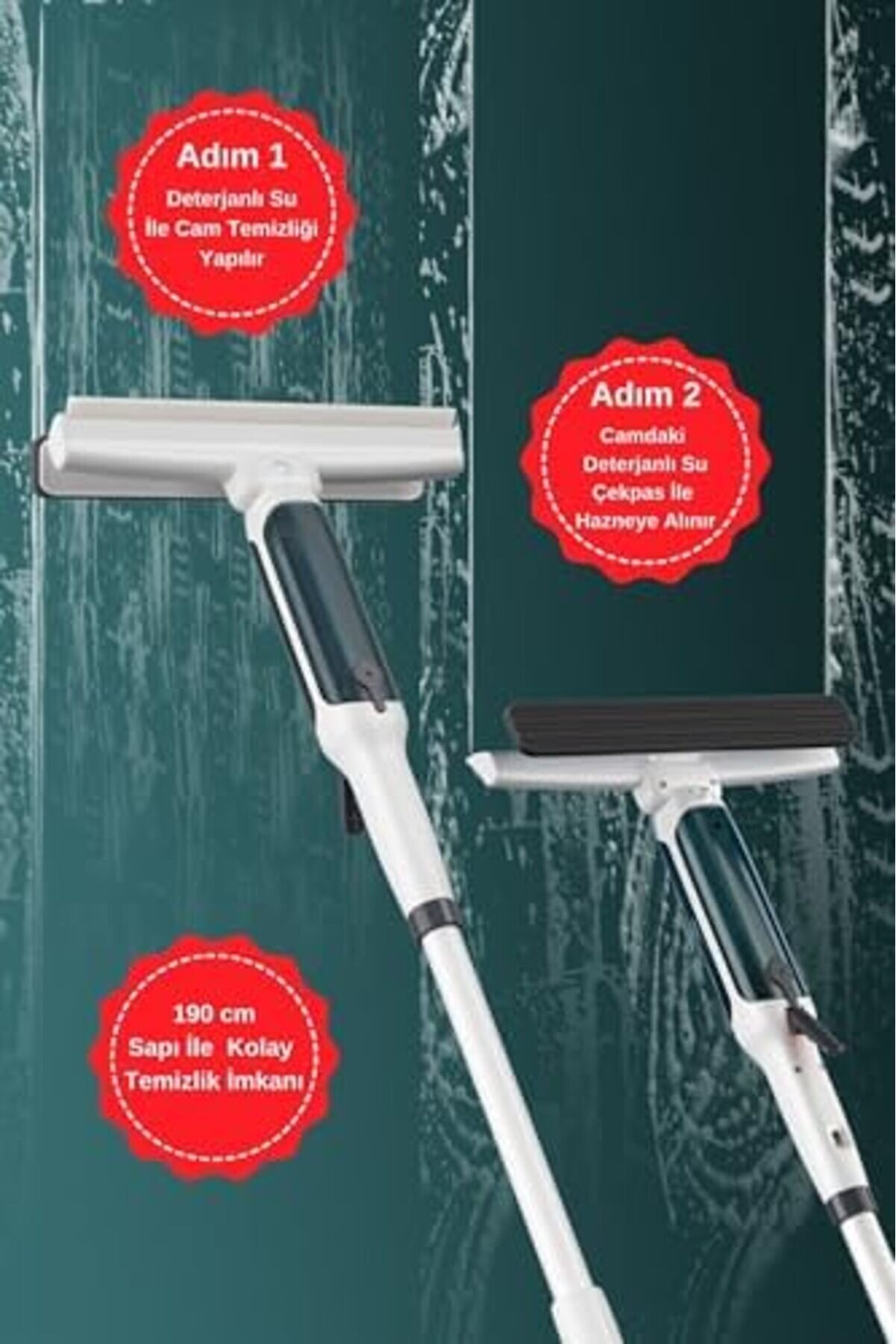 Shopverse Ahmet Sprey Cam Temi̇zli̇k Mopu Ki̇rli̇ Su Hazneli̇ 1 Yedek Bez Hedi̇yeli̇ Trendfli̇ck 1014773